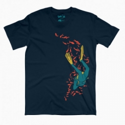 tshirt school of fish balidiveshop  large